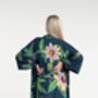 Passionflower Mid Length Kimono Petrol, thumbnail 4 of 4
