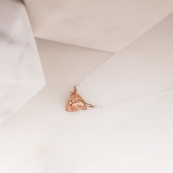 Highland Cow Necklace In Silver Or Rose Gold Plate, 7 of 10
