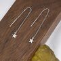 Sterling Silver Tiny Star Ear Threaders, thumbnail 5 of 12