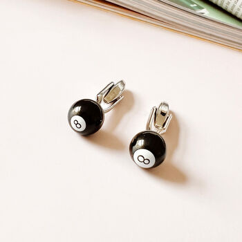 Eight Ball Pool Design Cufflinks In A Gift Box, 4 of 8