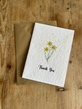Handmade Plantable Wildflower Seeded Thank You Cards, 7 of 12