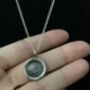 Forget Me Not Sterling Silver Wax Seal Necklace, thumbnail 3 of 5