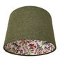 Katie Green Tweed Floral Lined Drum Lampshades, thumbnail 3 of 6