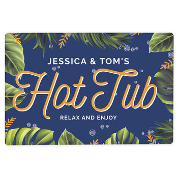 Hot Tub Personalised Metal Wall Sign, 3 of 4