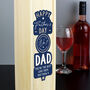 Personalised Father's Day Wine Wooden Box Gift, thumbnail 1 of 3