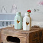 Porcelain Bottle With A Gold Heart And Red Rose, thumbnail 2 of 12