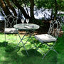 Ornate Scrolled Green Three Piece Bistro Set, thumbnail 1 of 10