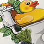 Rubber Duck On The Toilet, Funny Toilet Art, thumbnail 8 of 8