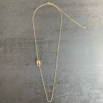 Long Gold Plated Shell Necklace, 5 of 5
