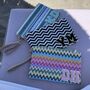 Personalised Chevron Stripe Pouch Wristlet Clutch Bag, thumbnail 7 of 12