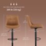 Set Of Two Bar Stools Swivel Chairs Synthetic Leather, thumbnail 12 of 12