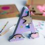 Personalised Paint Your Own Unicorn Wooden Letter, thumbnail 5 of 7
