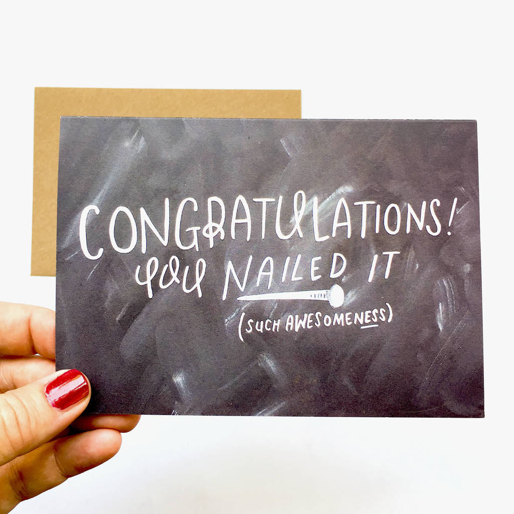 ‘You Nailed It’ Congratulations/Graduation Card By Love One Another ...