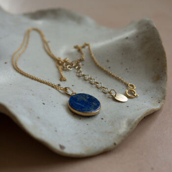 Lapis Lazuli Necklace 14k Gold Filled Natural Gemstone, 5 of 6