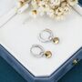 Sterling Silver Genuine Citrine Hoop Earrings, thumbnail 4 of 11