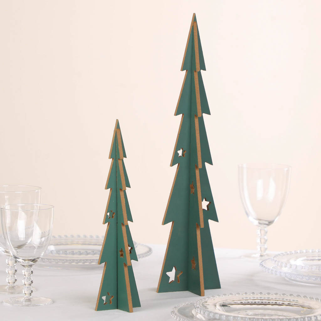 Set Of Two Christmas Tree Table Decorations, 1 of 7