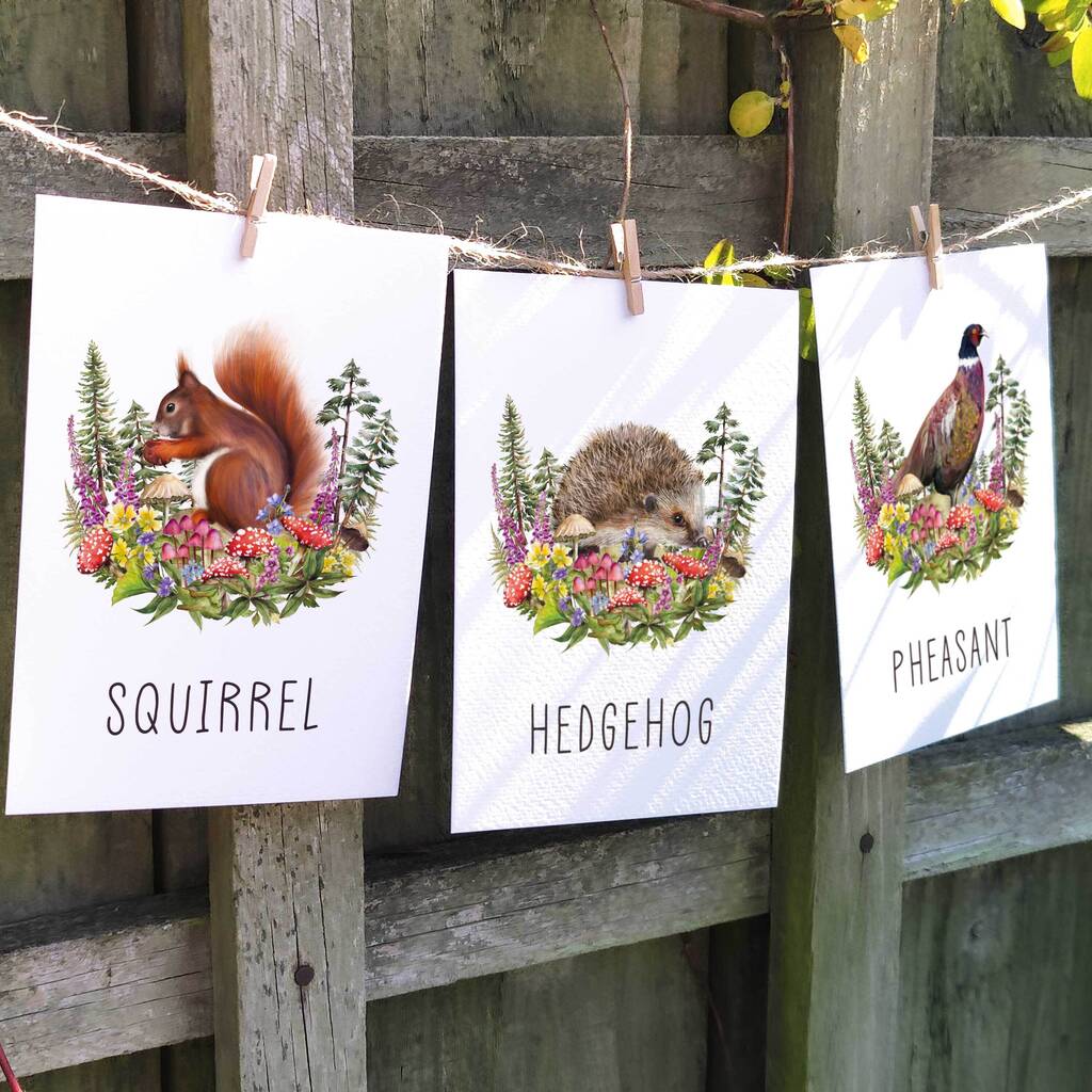 Woodland Animals Table Name Cards By Paper Willow
