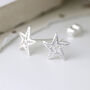 Starfish Stud Earrings In Sterling Silver, thumbnail 2 of 11