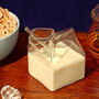 G Decor Amusing Milk Carton Shaped Glass With Straw, thumbnail 1 of 3