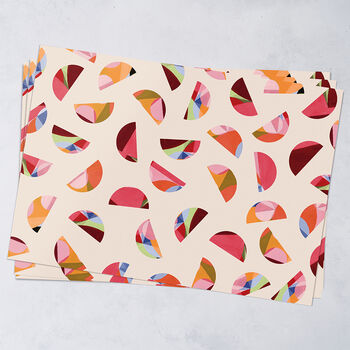 Colourful Semi Circle Wrapping Paper Sheets, 2 of 2