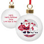 Personalised Rooftop Santa First Christmas Bauble, thumbnail 3 of 3