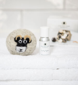 Swaledale Sheep Laundry Ball And Laundry Fragrance, 2 of 3