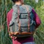 Vintage Look Waxed Canvas Backpack, thumbnail 5 of 12