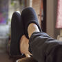 Ant Black Mens Slippers Indoor/Garden Shoes, thumbnail 1 of 8