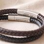 Men's Personalised Leather Bracelet, thumbnail 1 of 9