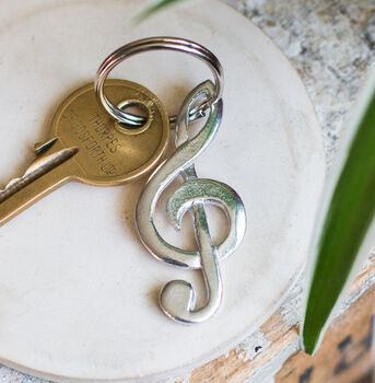 Gift For Musicians Treble Clef Keyring, 2 of 7