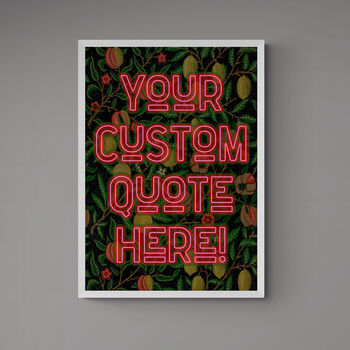 Custom Vintage Style Neon Typography Quote Art, 4 of 7