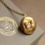 Gold Brass Butterfly Locket, thumbnail 8 of 8