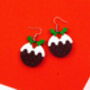 Christmas Pudding Earrings, thumbnail 2 of 2