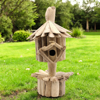 Driftwood Birdhouse And Nesting Box For Garden Birds, 4 of 4