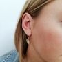Feather Hook Earrings, Sterling Silver Or Gold Plated, thumbnail 2 of 4