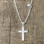 Personalised Men's Sterling Silver Cross And Chain, thumbnail 6 of 7