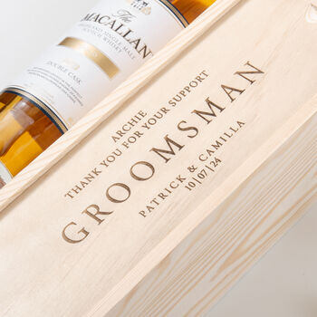 Personalised Groomsman / Best Man / Wedding Party Bottle Box, 6 of 12