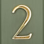 Premium Floating Engraved House Numbers In Brass Finish, thumbnail 7 of 12