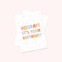 Hooray! It's Your Birthday Greetings Card, thumbnail 2 of 4