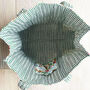 Quilted Cotton Jungle Tote Bag Beach Bag, thumbnail 4 of 5
