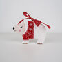 Polar Bear In Festive Jumper Christmas Tree Decoration, thumbnail 7 of 8