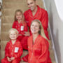 Men's Personalised Red Cotton Pyjamas, thumbnail 4 of 4