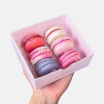 Love Valentine's Macarons Gift Box Of Six, 4 of 12