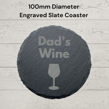 Vino Coco Father's Day Sauvignon Blanc White Wine And 'Dad's Wine' Slate Coaster Gift Set, 3 of 8