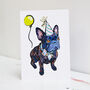 French Bulldog Birthday Card | Frenchie Card, thumbnail 1 of 3