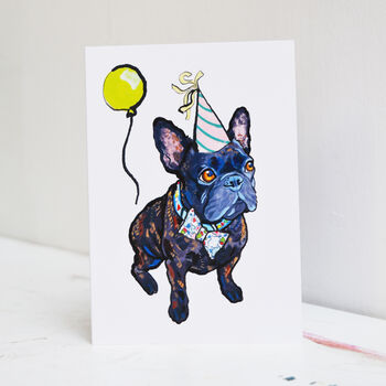 French Bulldog Birthday Card By Pet Portrait Illustration ...