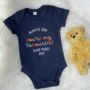 Auntie Is My Favourite Personalised Bright Babygrow, thumbnail 2 of 6