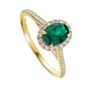 Rosalind Created Emerald And Lab Grown Diamond Ring, thumbnail 2 of 12