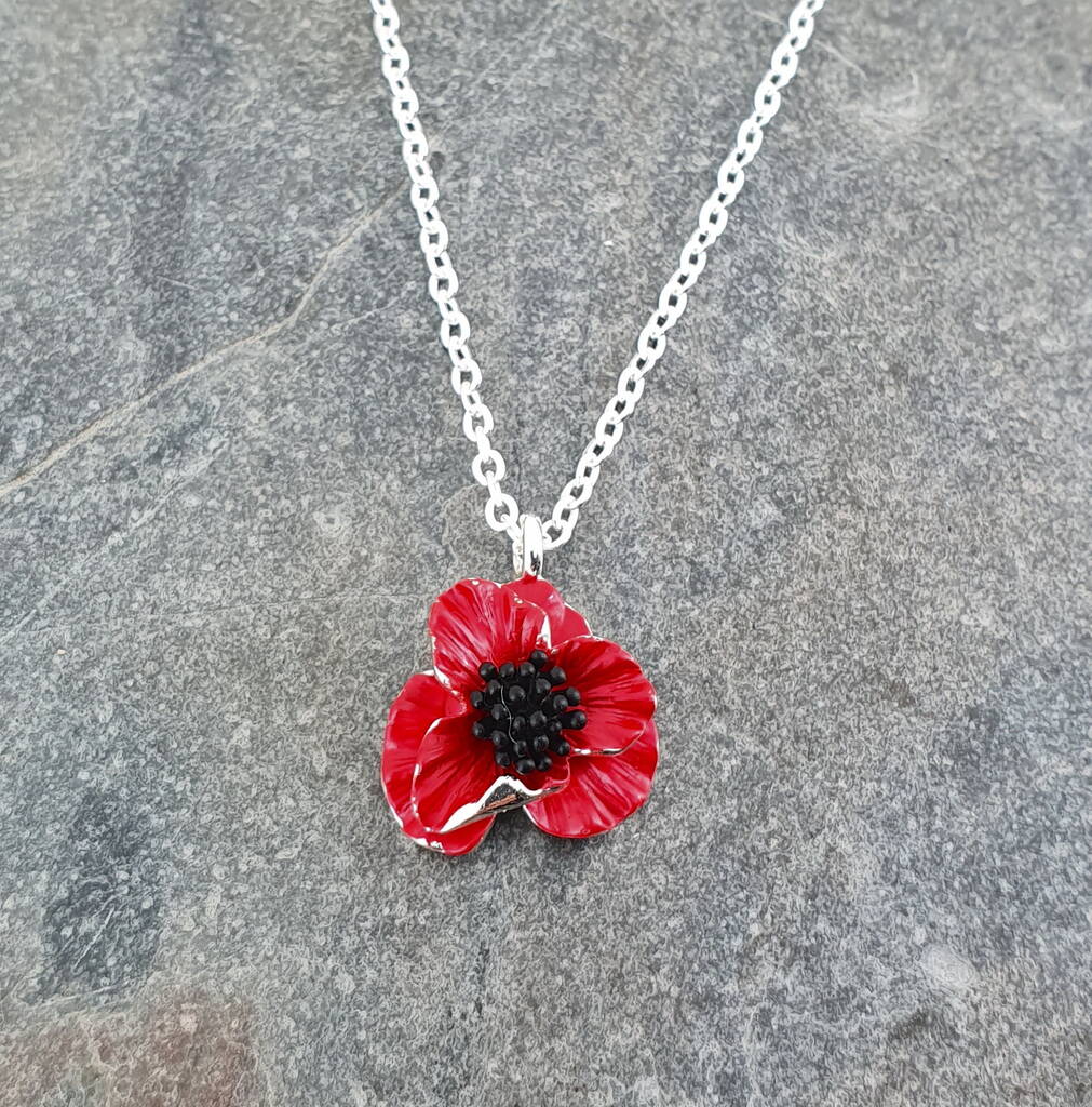 Poppy flower pendant Clearance