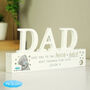 Personalised Dad Moon And Back Wooden Ornament, thumbnail 1 of 2